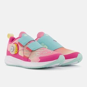 Size 1 Youth New Balance Kids Vibrant Pink and Aqua Sneakers